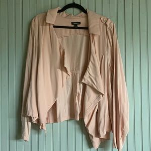 Pink drape front jacket